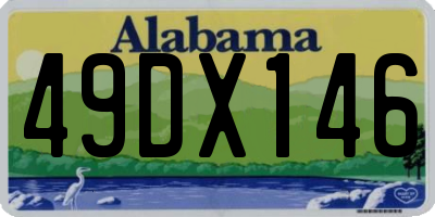 AL license plate 49DX146