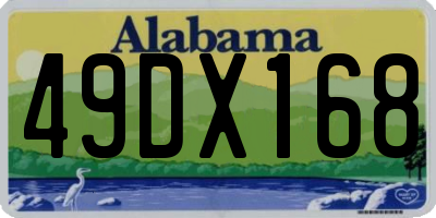 AL license plate 49DX168