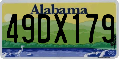 AL license plate 49DX179