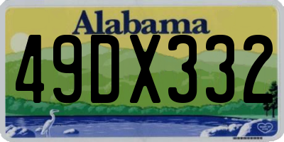 AL license plate 49DX332