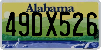 AL license plate 49DX526