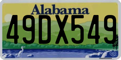 AL license plate 49DX549