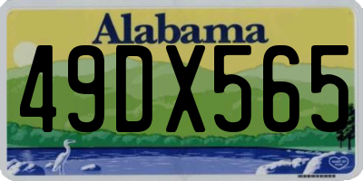 AL license plate 49DX565