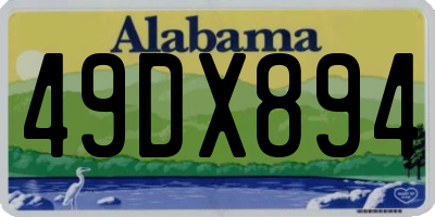 AL license plate 49DX894