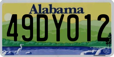 AL license plate 49DY012