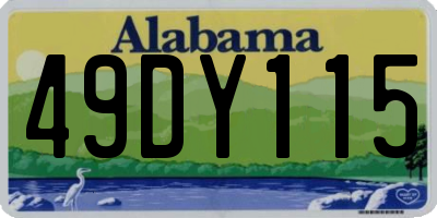 AL license plate 49DY115