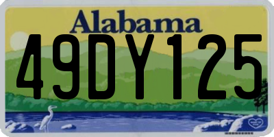 AL license plate 49DY125