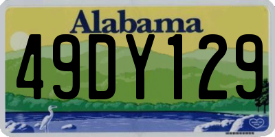 AL license plate 49DY129