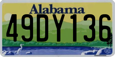 AL license plate 49DY136