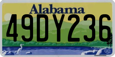 AL license plate 49DY236