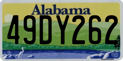 AL license plate 49DY262