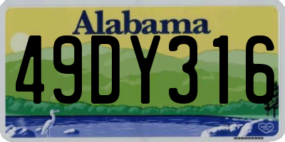 AL license plate 49DY316