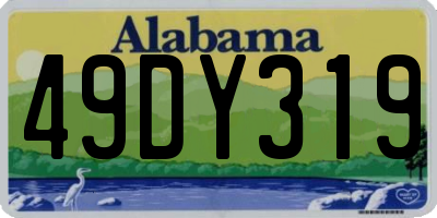 AL license plate 49DY319