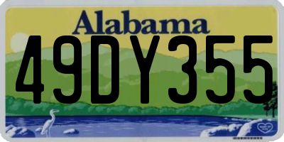 AL license plate 49DY355