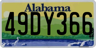 AL license plate 49DY366
