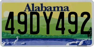 AL license plate 49DY492