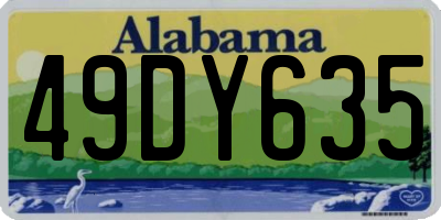AL license plate 49DY635