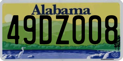 AL license plate 49DZ008