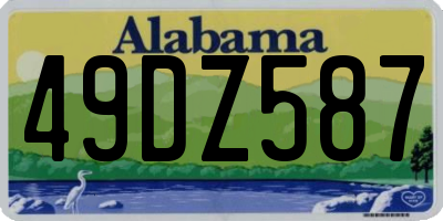 AL license plate 49DZ587