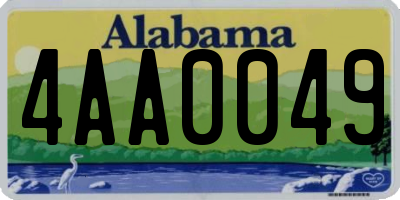 AL license plate 4AA0049