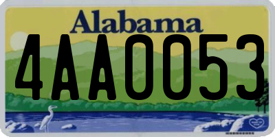 AL license plate 4AA0053