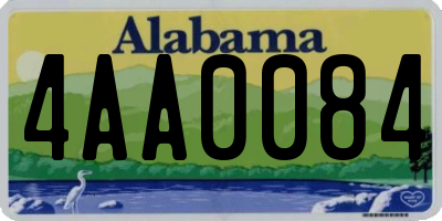 AL license plate 4AA0084