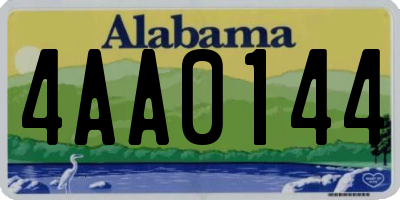 AL license plate 4AA0144