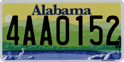AL license plate 4AA0152