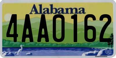 AL license plate 4AA0162