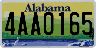 AL license plate 4AA0165