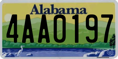 AL license plate 4AA0197