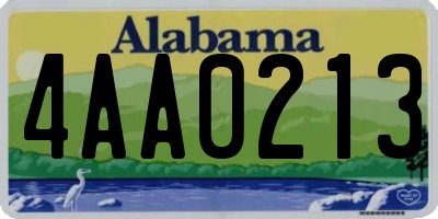 AL license plate 4AA0213