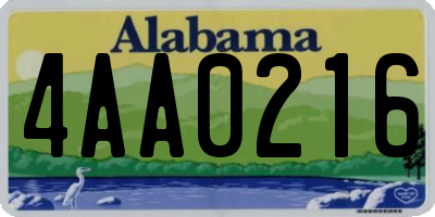 AL license plate 4AA0216