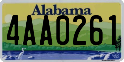 AL license plate 4AA0261