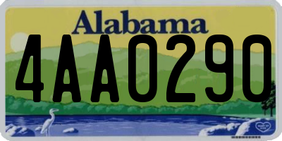 AL license plate 4AA0290