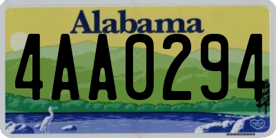 AL license plate 4AA0294