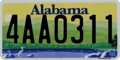 AL license plate 4AA0311