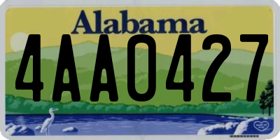 AL license plate 4AA0427