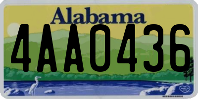 AL license plate 4AA0436