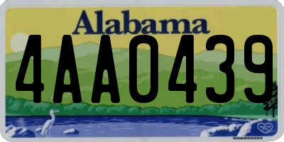 AL license plate 4AA0439