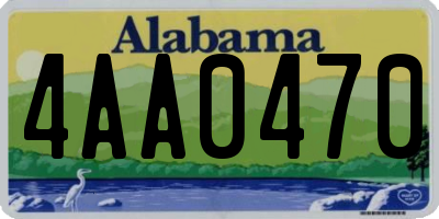 AL license plate 4AA0470