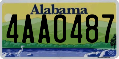AL license plate 4AA0487