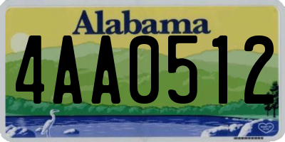 AL license plate 4AA0512