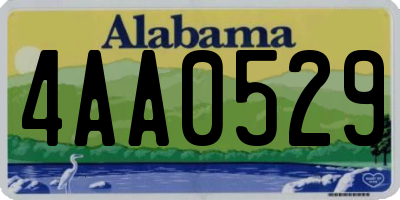 AL license plate 4AA0529