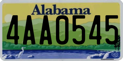 AL license plate 4AA0545