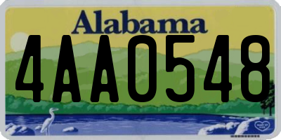 AL license plate 4AA0548