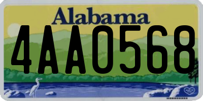 AL license plate 4AA0568