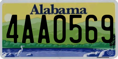 AL license plate 4AA0569