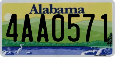 AL license plate 4AA0571