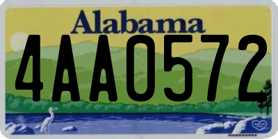 AL license plate 4AA0572